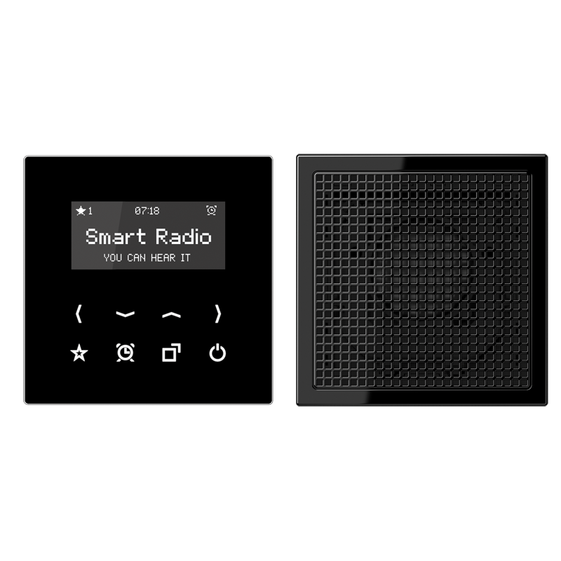 JUNG RADLS918SW Smart Radio Set-Mono Schwarz-Schwarz