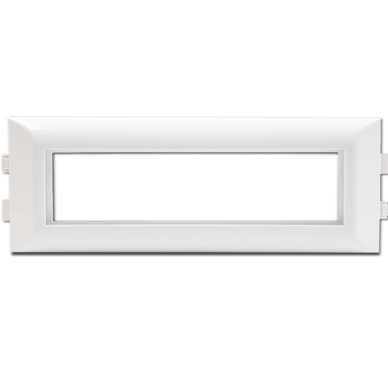 Rahmen 4-Fach für 45x45 mm Module Reinweiß Rahmen 4-Fach für 45x45 mm Module Reinweiß