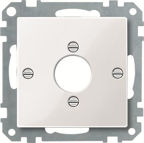 Merten 469019 Zentralplatte für Audio-Stecker XLR Polarweiß-Glänzend