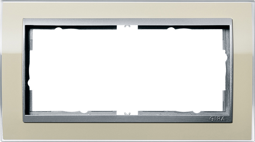 GIRA 1002776 Rahmen 2-Fach E2 ohne Mittelsteg Event Farbe-Sand/Farbe-Alu GIRA 1002776 Rahmen 2-Fach E2 ohne Mittelsteg Event Farbe-Sand/Farbe-Alu