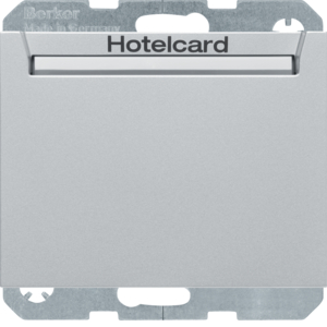 Berker 16417134 Relais-Schalter mit Zentralstück für Hotelcard Berker K.1/K.5 Alu, Matt