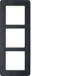 Berker 10136030 Rahmen 3Fach, Q.7, Anthrazit, Schiefer Natur Berker 10136030 Rahmen 3Fach, Q.7, Anthrazit, Schiefer Natur