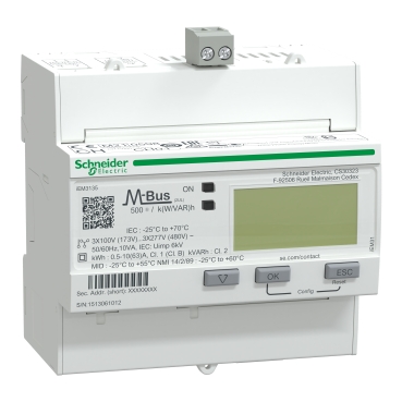 Schneider A9MEM3135 Energiezähler 3-Phasig 63A erweiterte Messfunktion M-Bus 1E/1A MID konform