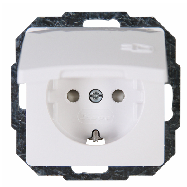 Kopp 920802008 Steckdose mit Deckel und EBS HK05 Arktisweiß Kopp 920802008 Steckdose mit Deckel und EBS HK05 Arktisweiß