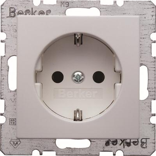 Berker 41438989 Steckdose SCHUKO S.1 Polarweiß, Glänzend