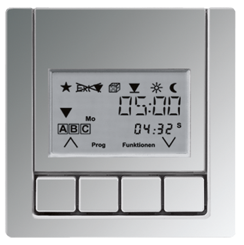 JUNG GCR5232TS3 Jalousie Abdeckung mit Timer-Funktion Universal Glanz-Chrom