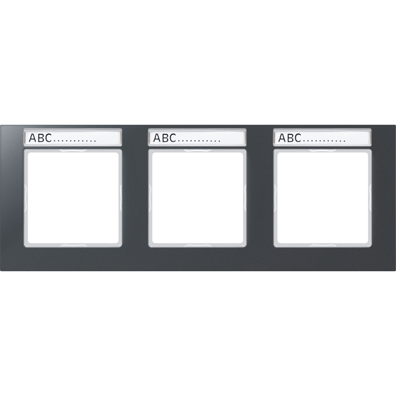 JUNG AC5830BFNAANM Rahmen mit Schriftfeld 3-Fach Anthrazit Matt