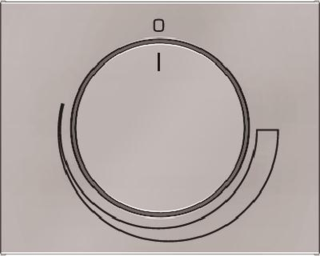 Berker 11357204 Zentralstück mit Regulierknopf für Drehzahlsteller K.5 Edelstahl Rostfrei