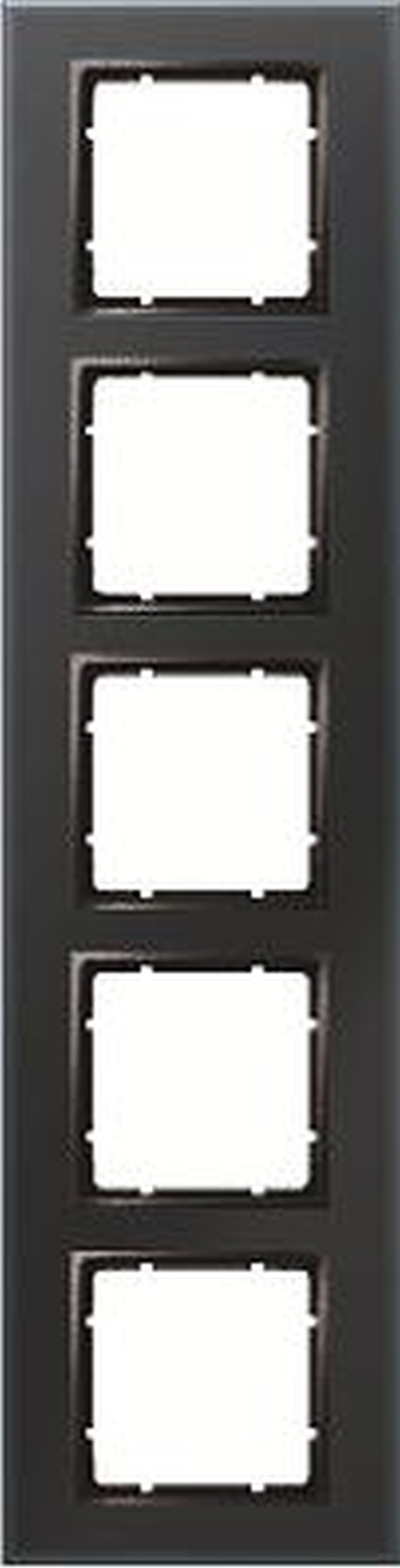 Berker 10156616 Glasrahmen 5Fach B.7 Schwarz Berker 10156616 Glasrahmen 5Fach B.7 Schwarz