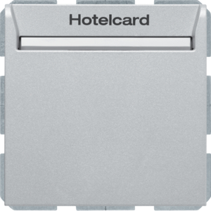 Berker 16408984 Relais-Schalter mit Zentralstück für Hotelcard Berker S.1/B.3/B.7 Alu, Matt