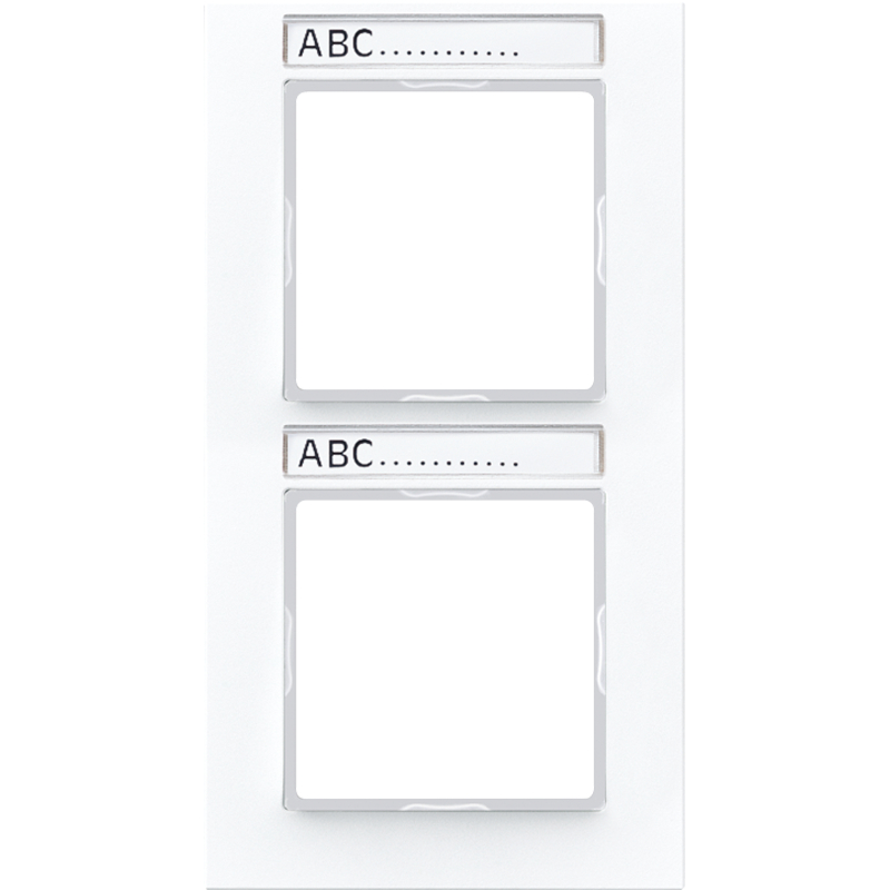 JUNG AC582BFNAWW Rahmen mit Schriftfeld 2-Fach Alpinweiß