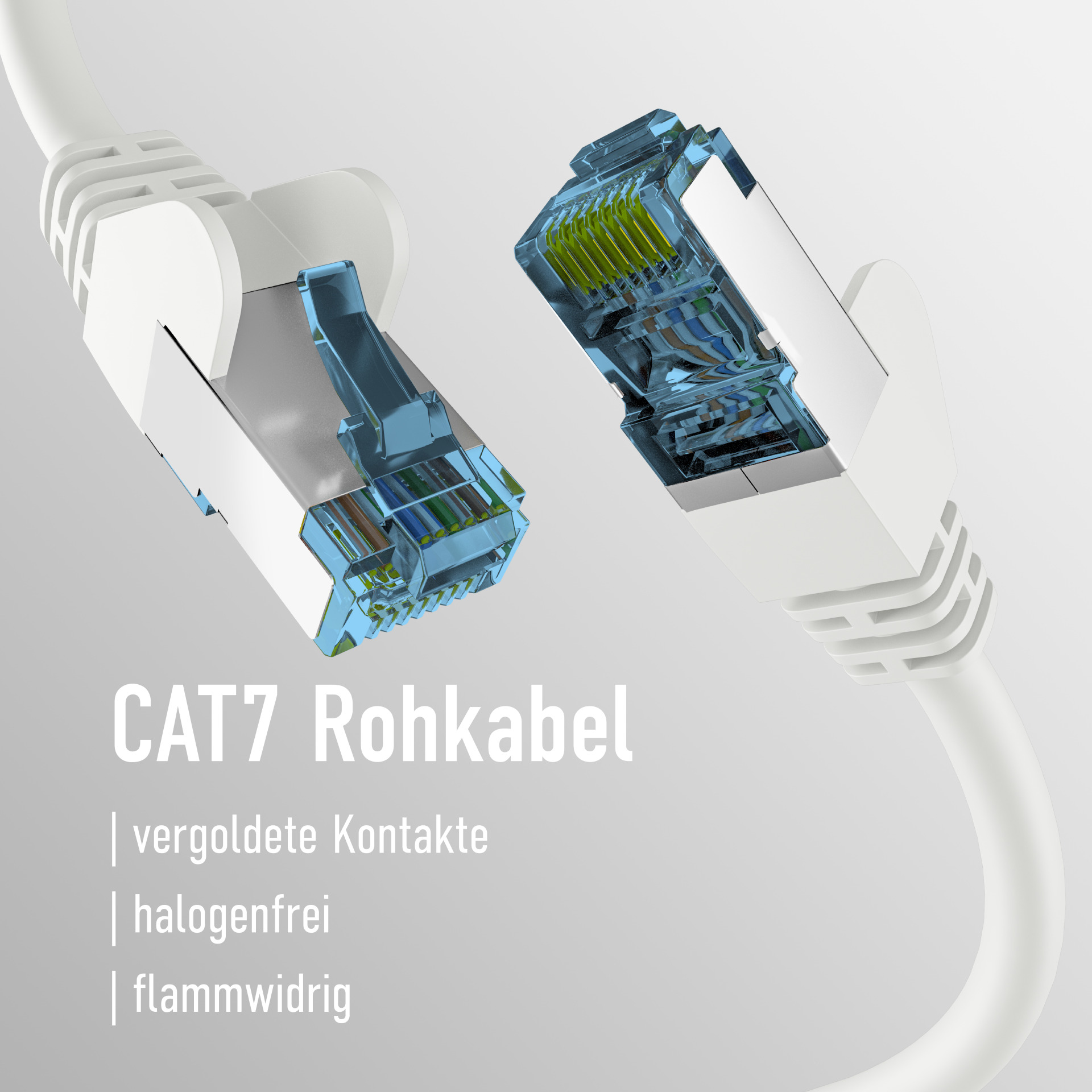 Patchkabel CAT.7  S-FTP/PIMF Weiss 50m