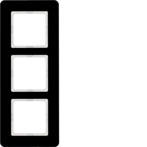 Berker 10136076 Rahmen 3Fach, Q.7, Glas Schwarz Berker 10136076 Rahmen 3Fach, Q.7, Glas Schwarz