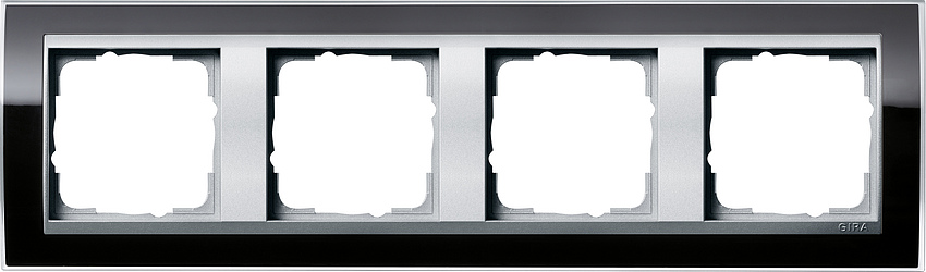 GIRA 0214736 Rahmen 4-Fach Event-Klar Schwarz/ Farbe-Alu GIRA 0214736 Rahmen 4-Fach Event-Klar Schwarz/ Farbe-Alu