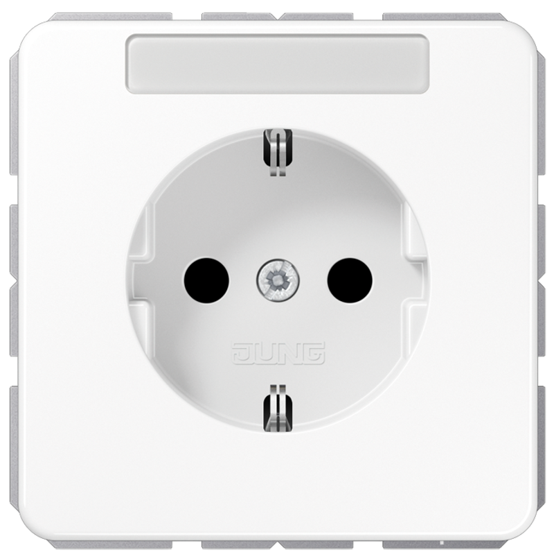 JUNG CD1520NAWW Steckdosen-Einsatz mit Schriftfeld
 Alpinweiß JUNG CD1520NAWW Steckdosen-Einsatz mit Schriftfeld
 Alpinweiß