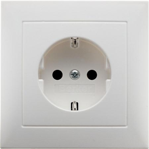 Berker 47428989 Steckdose SCHUKO mit Abdeckplatte S.1 Polarweiß, Glänzend Berker 47428989 Steckdose SCHUKO mit Abdeckplatte S.1 Polarweiß, Glänzend