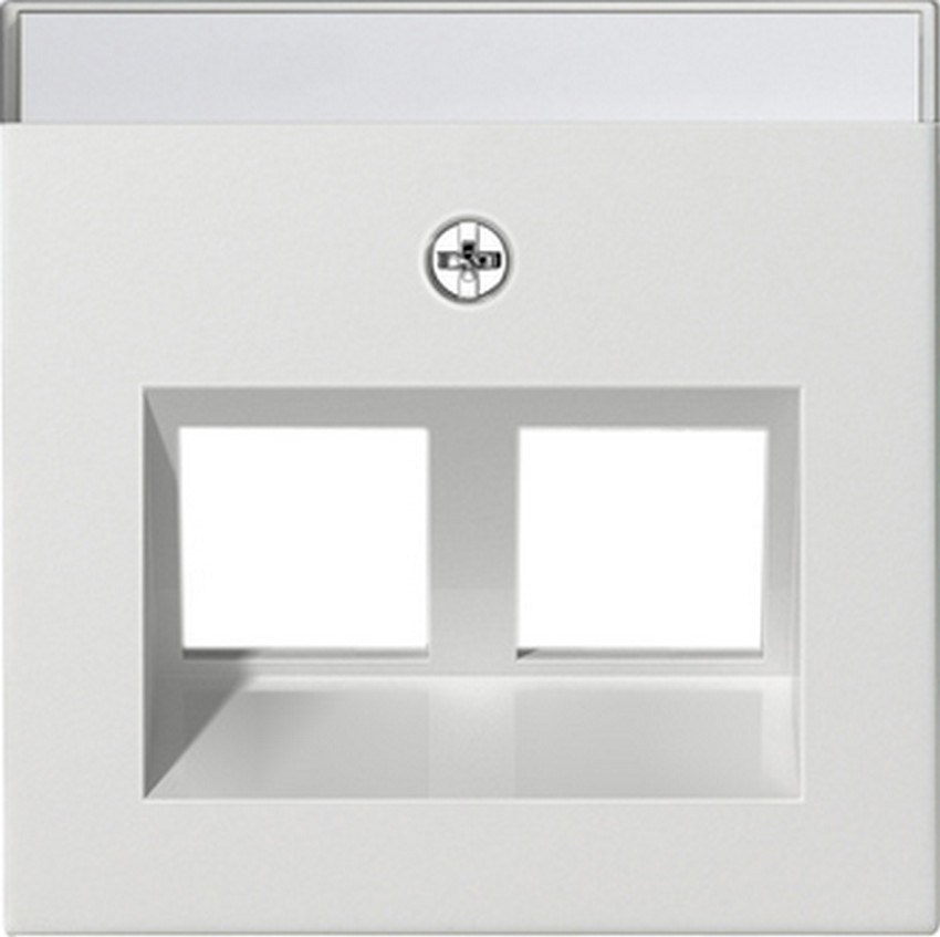 GIRA 264003 Abdeckung Modular-Jack 2-Fach mit Beschriftungsfeld Reinweiß-Glänzend GIRA 264003 Abdeckung Modular-Jack 2-Fach mit Beschriftungsfeld Reinweiß-Glänzend