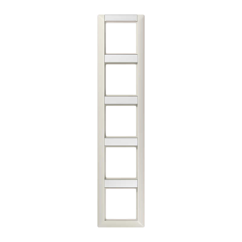 JUNG AS585NA Rahmen 5-Fach mit Schriftfeld für senkrechte Kombinationen Cremeweiß