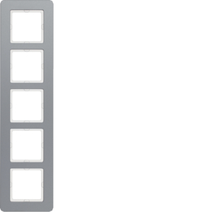 Berker 10156074 Rahmen 5Fach, Q.7, Alu Gestrahlt Berker 10156074 Rahmen 5Fach, Q.7, Alu Gestrahlt