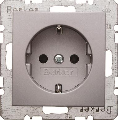 Berker 41431404 Steckdose SCHUKO B.7 Alu, Matt