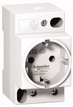 Schneider A9A15310 Schuko-Steckdosen iPC 16A 2P+E 250V Schneider A9A15310 Schuko-Steckdosen iPC 16A 2P+E 250V