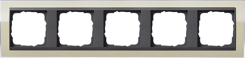 GIRA 0215778 Rahmen 5-Fach Event Farbe-Sand/Anthrazit GIRA 0215778 Rahmen 5-Fach Event Farbe-Sand/Anthrazit