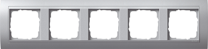 GIRA 021536 Rahmen 5-Fach Event Farbe-Alu /Farbe-Alu GIRA 021536 Rahmen 5-Fach Event Farbe-Alu /Farbe-Alu