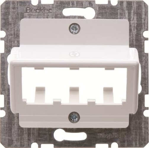 Berker 142709 Zentralplatte für 3 MINI-COM Module Zentralplattensystem Polarweiß, Glänzend