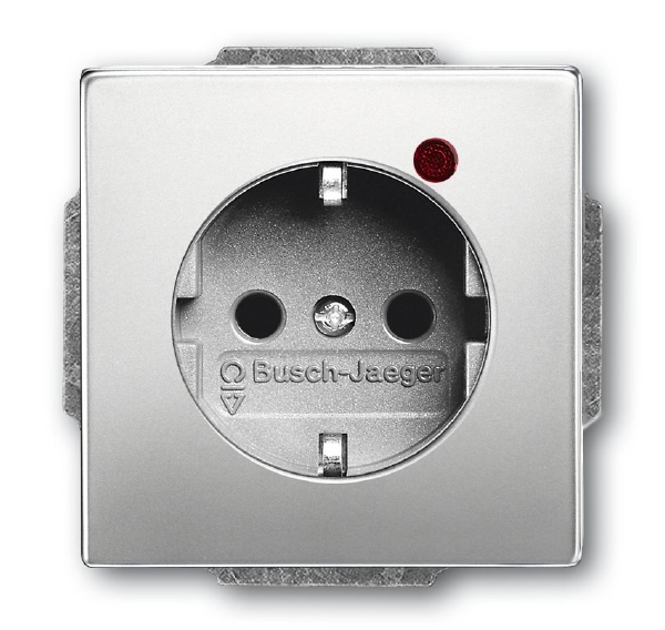 Busch-Jaeger 2310EUGL/VA-866-11 Busch-Protector Steckdose mit Überspannungsschutz Edelstahl