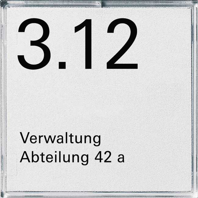 GIRA 107100 Namensschild/Türschild 1-Fach Reinweiß