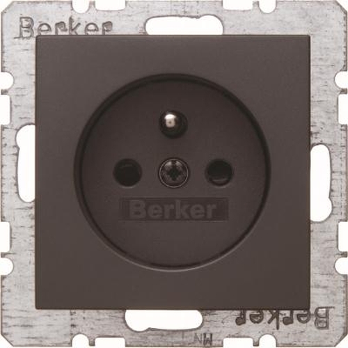 Berker 6765761606 Steckdose mit Schutzkontaktstift u. erh.BS B.3/B.7 Anthrazit, Matt