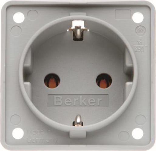 Berker 947782506 Steckdose SCHUKO, mit Steckklemmen, Integro Modul-Einsätze, Grau Matt Berker 947782506 Steckdose SCHUKO, mit Steckklemmen, Integro Modul-Einsätze, Grau Matt