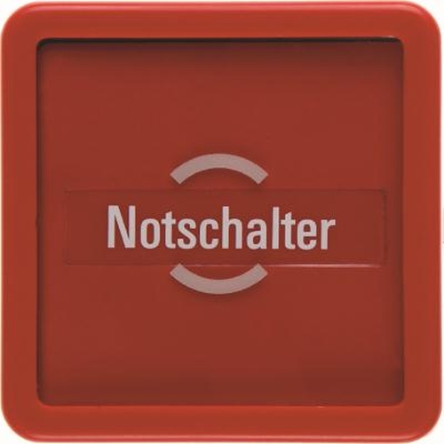 Berker 1295 Z.-Stk. mit Glasscheibe, Wippe und Klebe-Schriftfolien wg Up IP44 Rot, Glänzend