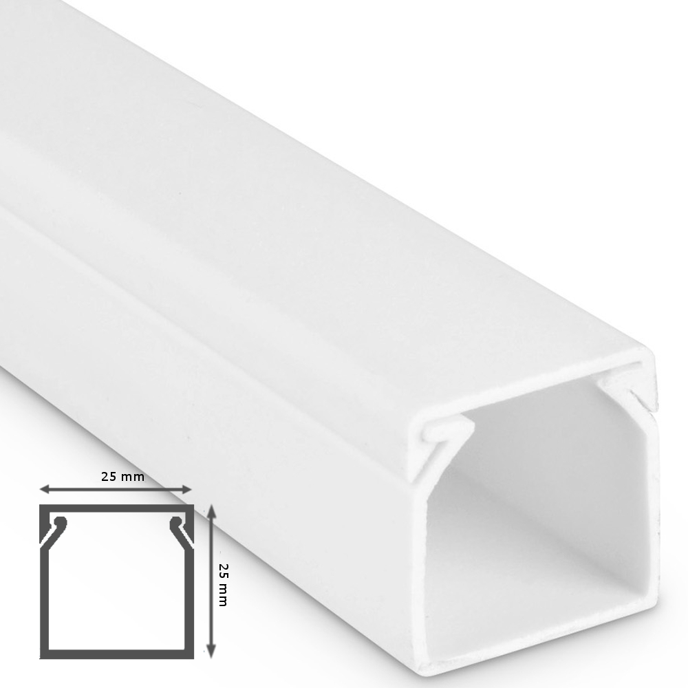Kabelkanal 25x25x1000mm Selbstklebend Weiß Kabelkanal 25x25x1000mm Selbstklebend Weiß