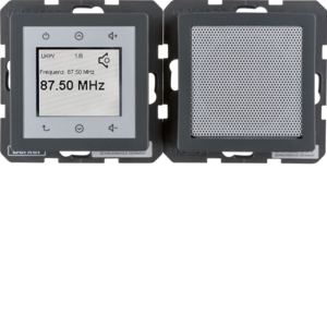 Berker 28806086 Radio Touch und Lautsprecher Q.1/Q.3 Anthrazit, Samt Berker 28806086 Radio Touch und Lautsprecher Q.1/Q.3 Anthrazit, Samt