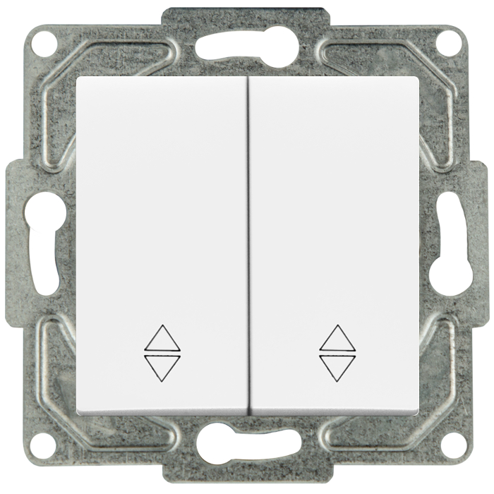 Ambiente Doppel-Wechselschalter Reinweiß