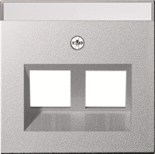 GIRA 264026 Abdeckung Modular-Jack 2-Fach mit Beschriftungsfeld Farbe-Alu GIRA 264026 Abdeckung Modular-Jack 2-Fach mit Beschriftungsfeld Farbe-Alu