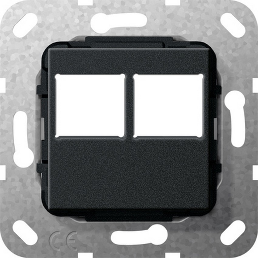 GIRA 562910 Abdeckung für Modular-Jack 2-Fach Schwarz GIRA 562910 Abdeckung für Modular-Jack 2-Fach Schwarz