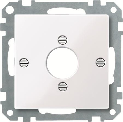 Merten 469025 Zentralplatte für Audio-Stecker XLR Aktivweiß-Glänzend