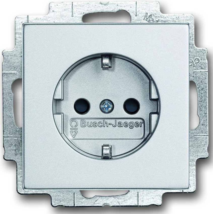 Busch-Jaeger 20EUCBLI-83 Steckdosen Einsatz "Busch-Steplight®" Alusilber Busch-Jaeger 20EUCBLI-83 Steckdosen Einsatz "Busch-Steplight®" Alusilber