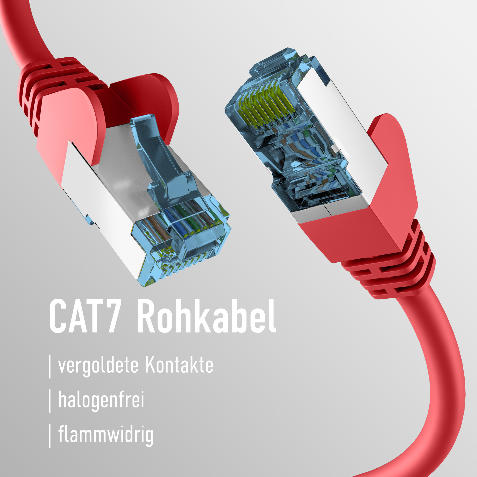 Patchkabel CAT.7  S-FTP/PIMF Rot 1m
