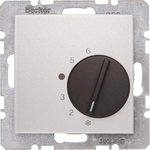 Berker 20261404 Temperaturregler mit Wechsler und Zentralstück B.7 Alu, Matt Berker 20261404 Temperaturregler mit Wechsler und Zentralstück B.7 Alu, Matt