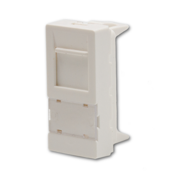 Datendose Abdeckung 1-Fach 22.5x45 mm Modul Reinweiß Datendose Abdeckung 1-Fach 22.5x45 mm Modul Reinweiß