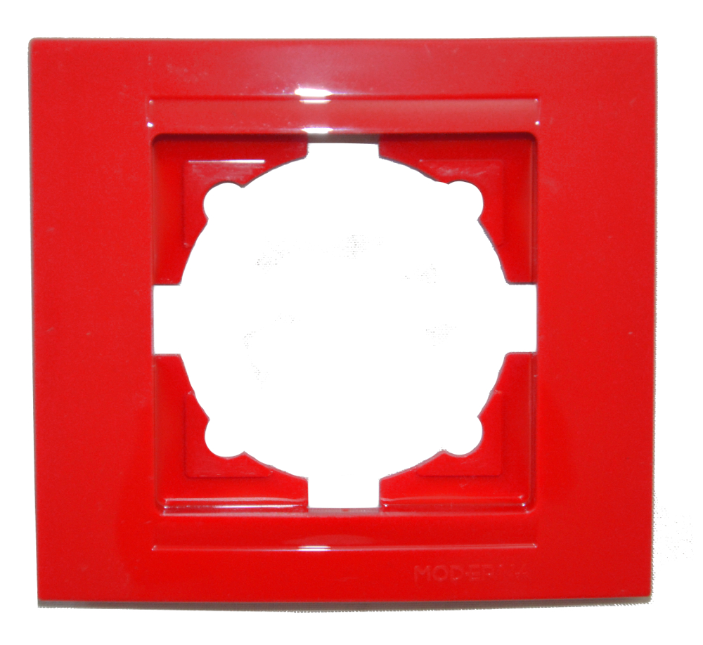 Moderna 1-Fach Abdeckrahmen Rot Moderna 1-Fach Abdeckrahmen Rot