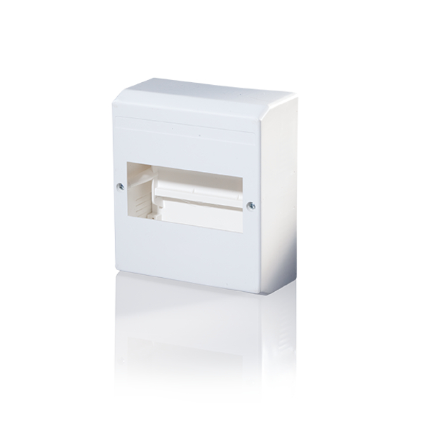 F-Tronic 7260014 AP Automatenkasten 160x140x65mm, 6 Module ohne Klemmen F-Tronic 7260014 AP Automatenkasten 160x140x65mm, 6 Module ohne Klemmen