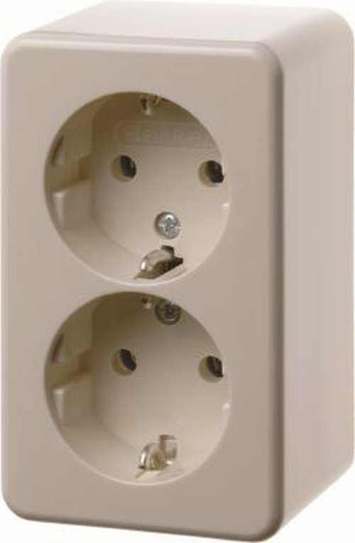 Berker 472140 Doppelsteckdose SCHUKO Aufputz Weiß, Glänzend Berker 472140 Doppelsteckdose SCHUKO Aufputz Weiß, Glänzend
