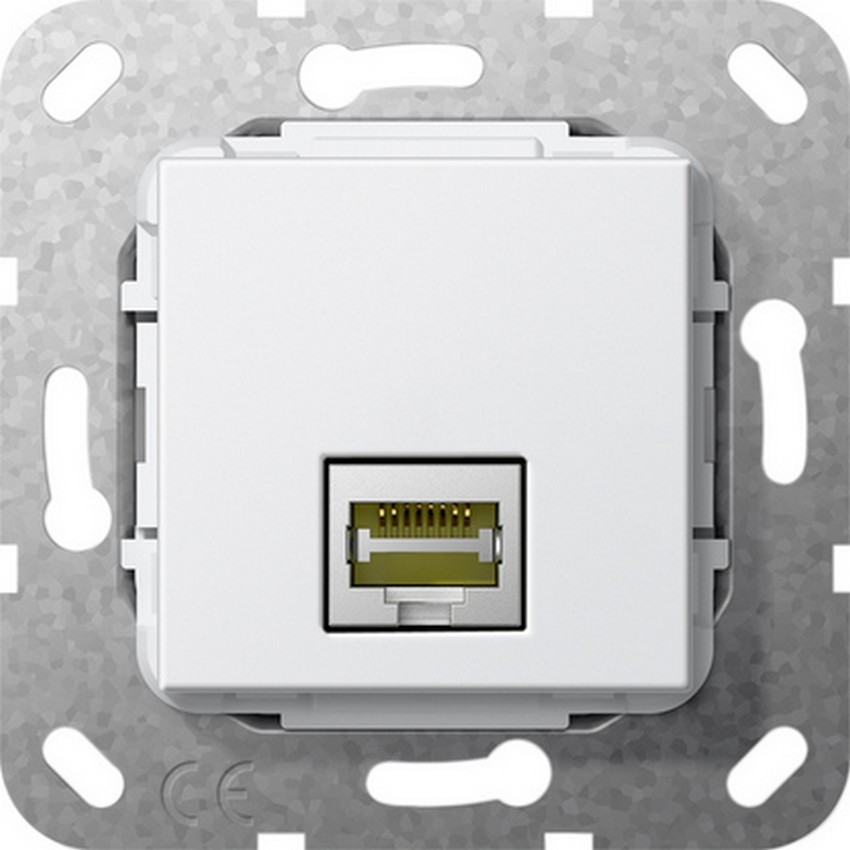 GIRA 569503 Einsatz Modular-Jack Cat6a 1-Fach Reinweiß-Glänzend GIRA 569503 Einsatz Modular-Jack Cat6a 1-Fach Reinweiß-Glänzend