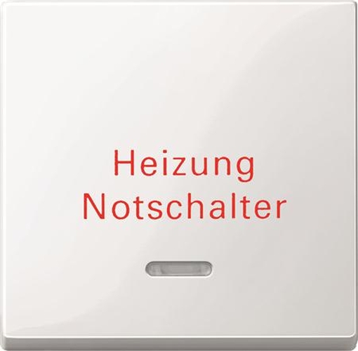 Merten 435119 Kontroll-Wippe mit Aufdruck "Heizung Notschalter" Polarweiß-Glänzend