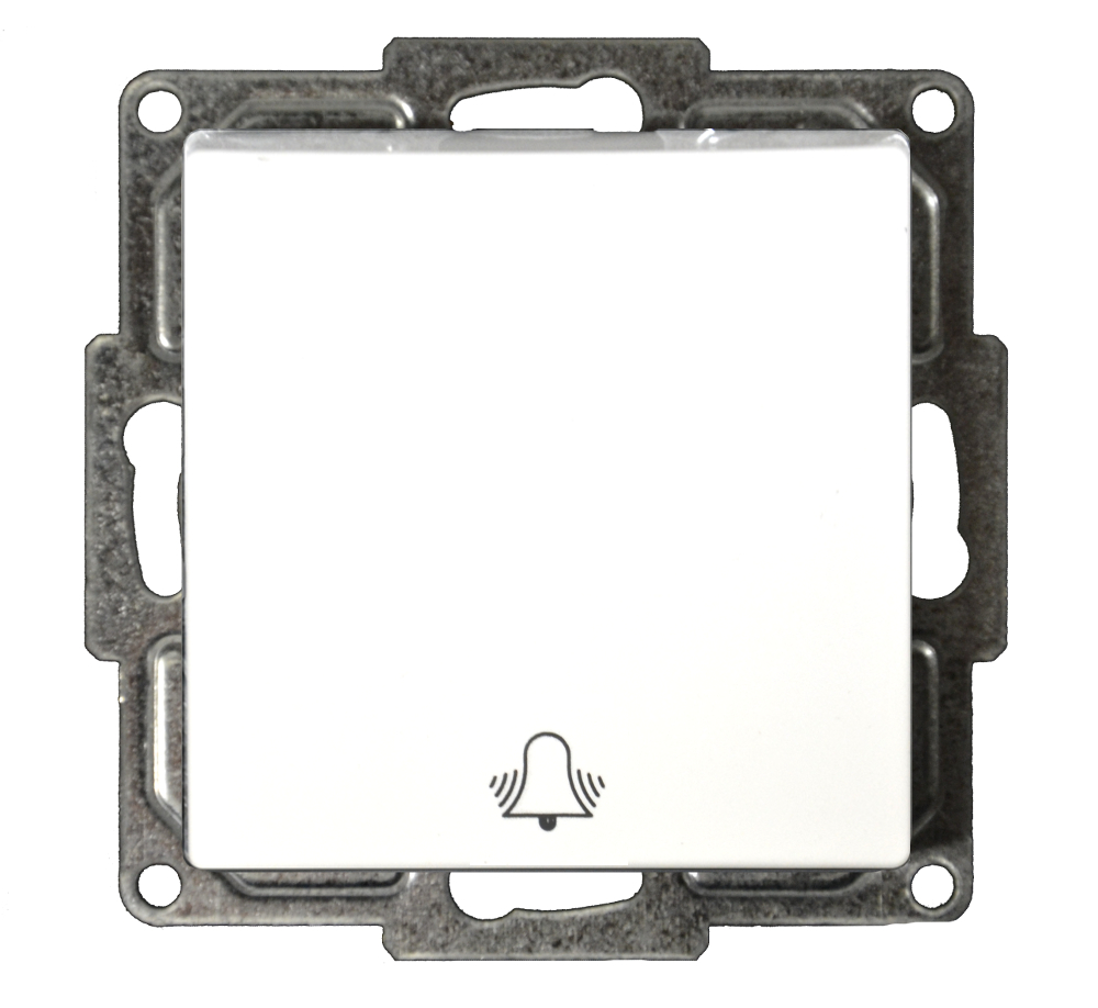 Moderna Taster mit Symbol "Klingel" Alpinweiß Moderna Taster mit Symbol "Klingel" Alpinweiß