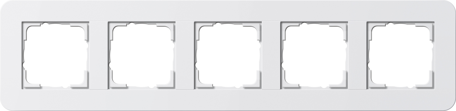 Gira 0215410 5-Fach Rahmen E3 Reinweiß Glänzend-Reinweiß Glänzend
